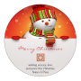 Circle Snowman Top Christmas Labels